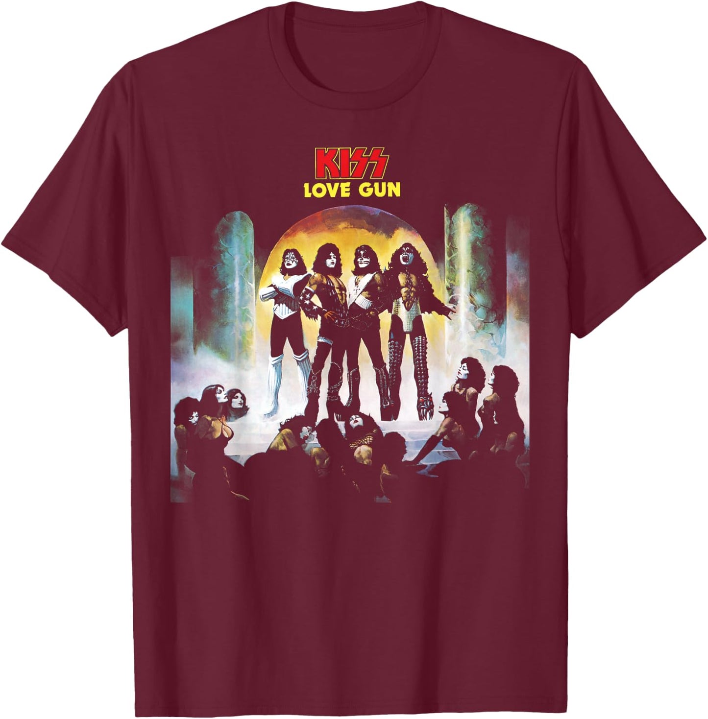 KISS - 1977 Love Gun T-Shirt - T-Shirt | Maroon