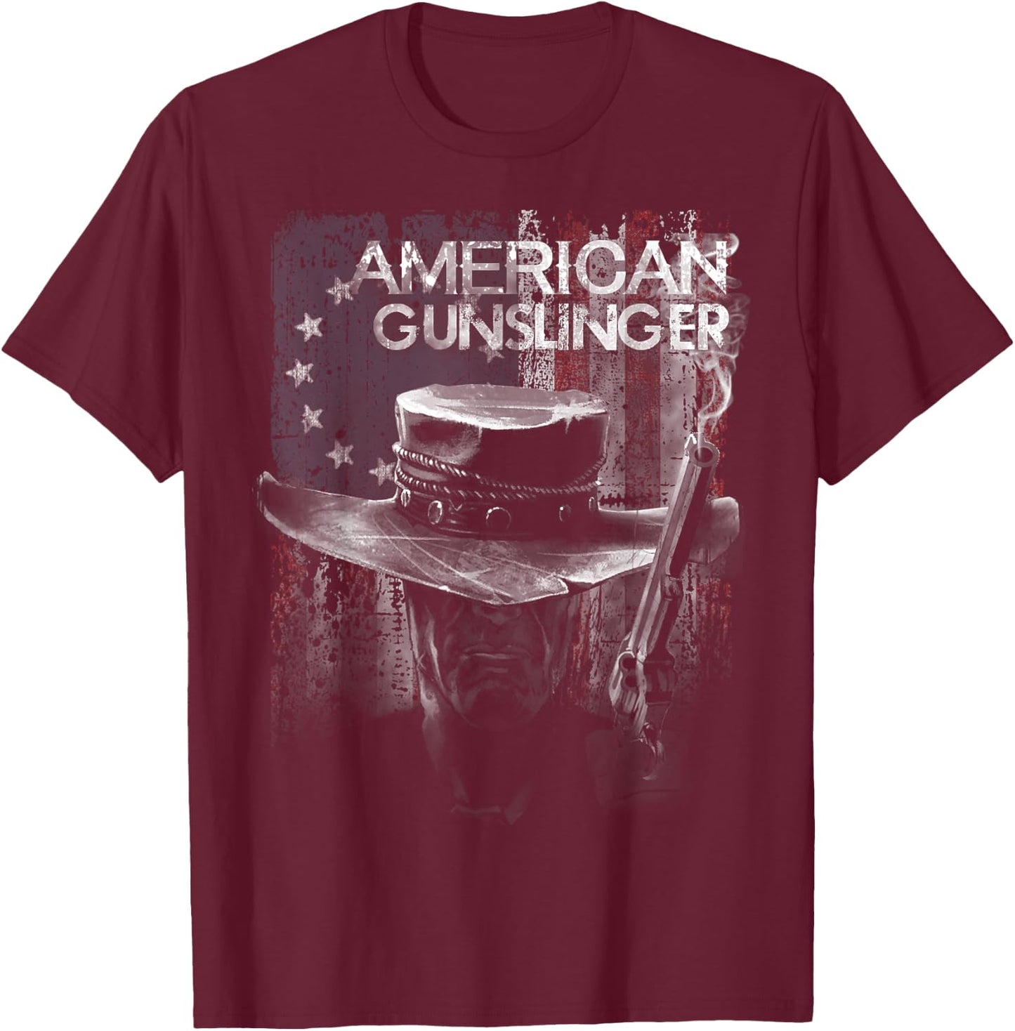 American Gunslinger T-Shirt - T-Shirt | Maroon