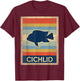 Vintage Style Cichlid Fish Lovers T-Shirt - T-Shirt | Maroon