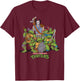 Teenage Mutant Ninja Turtles - and Casey Jones T-Shirt - T-Shirt | Maroon