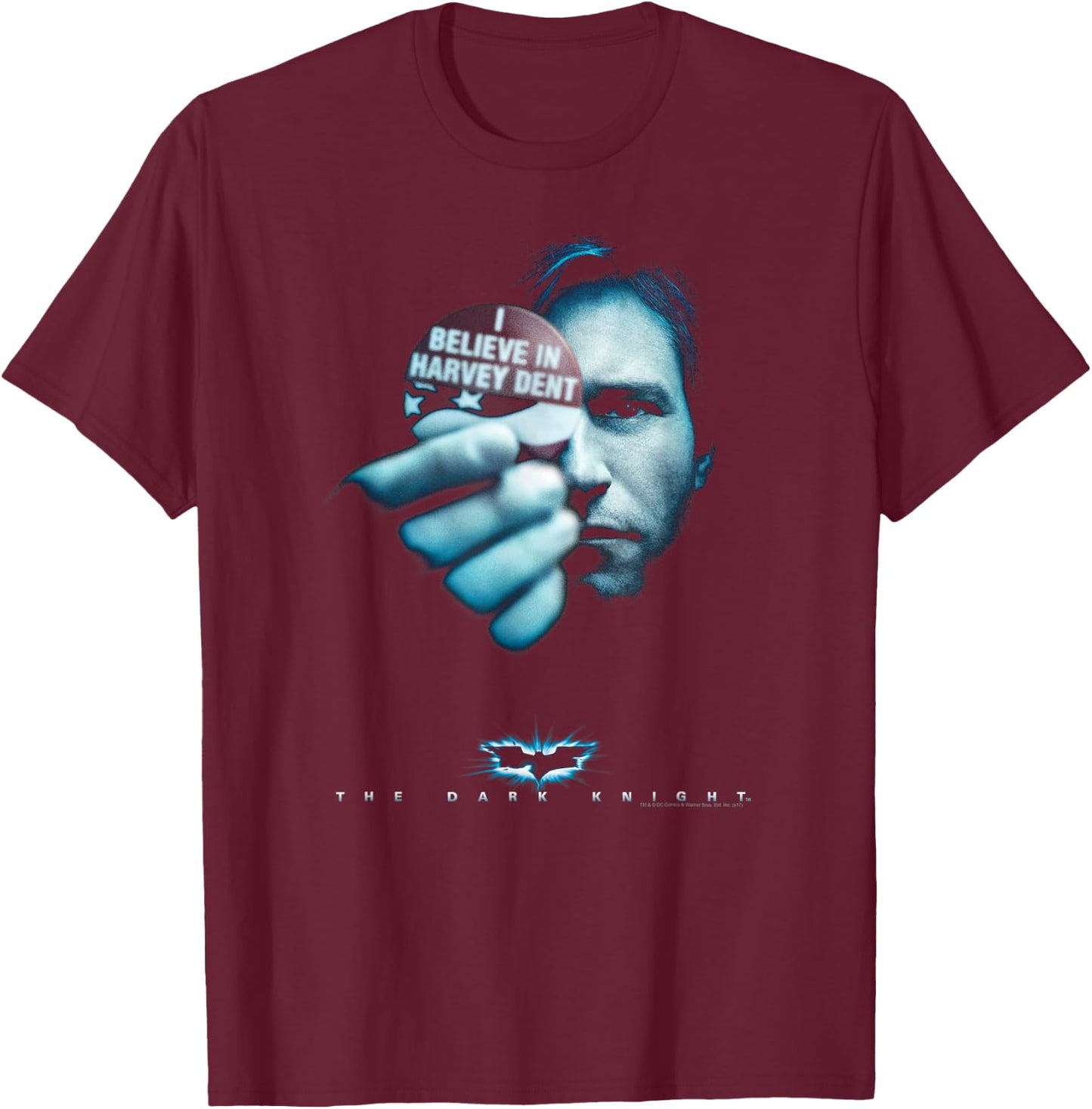 Batman Dark Knight Harvey Dent T-Shirt - T-Shirt | Maroon