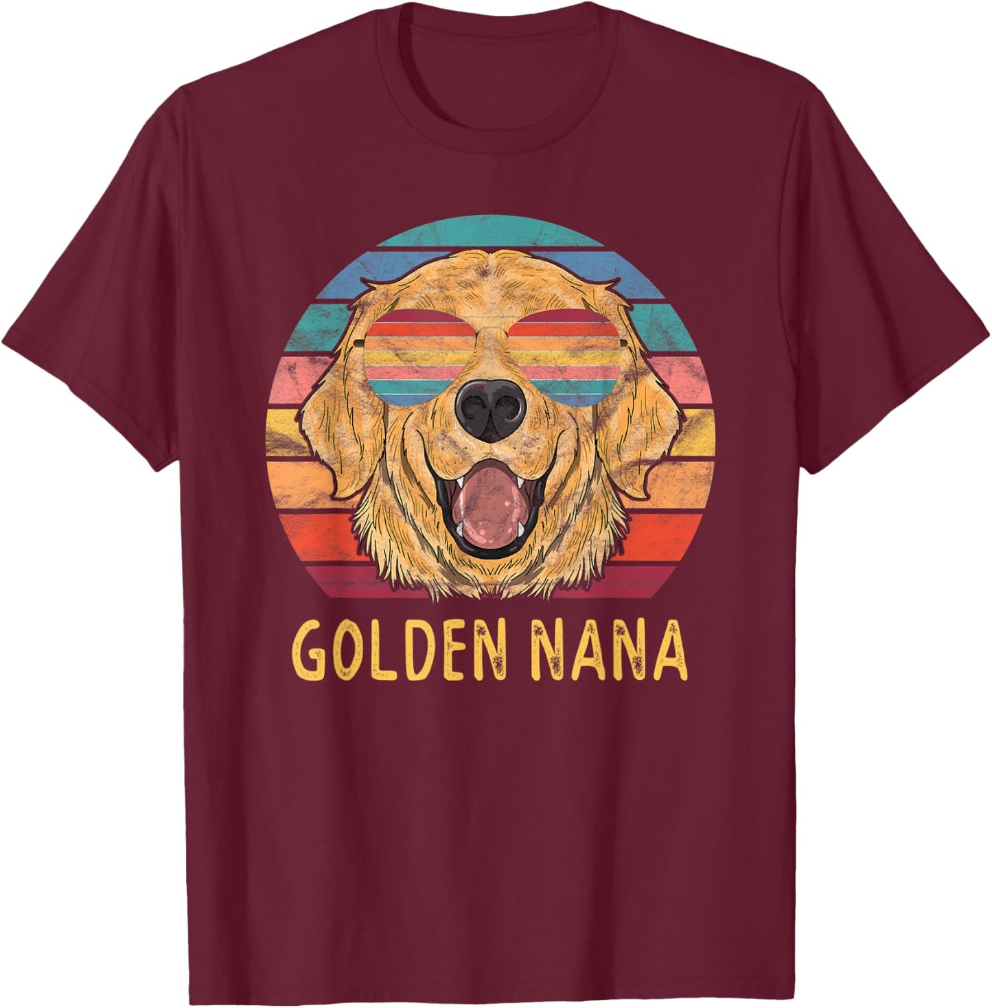Golden Retriever Nana Gifts, Golden Retriever Grandma T-Shirt - T-Shirt | Maroon