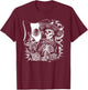 Mexico Vintage Skeleton Tequila Dia De Los Muertos Mexican T-Shirt - T-Shirt | Maroon