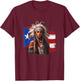 Taino Woman Puerto Rican Flag Indigenous Caribbean Women T-Shirt - T-Shirt | Maroon