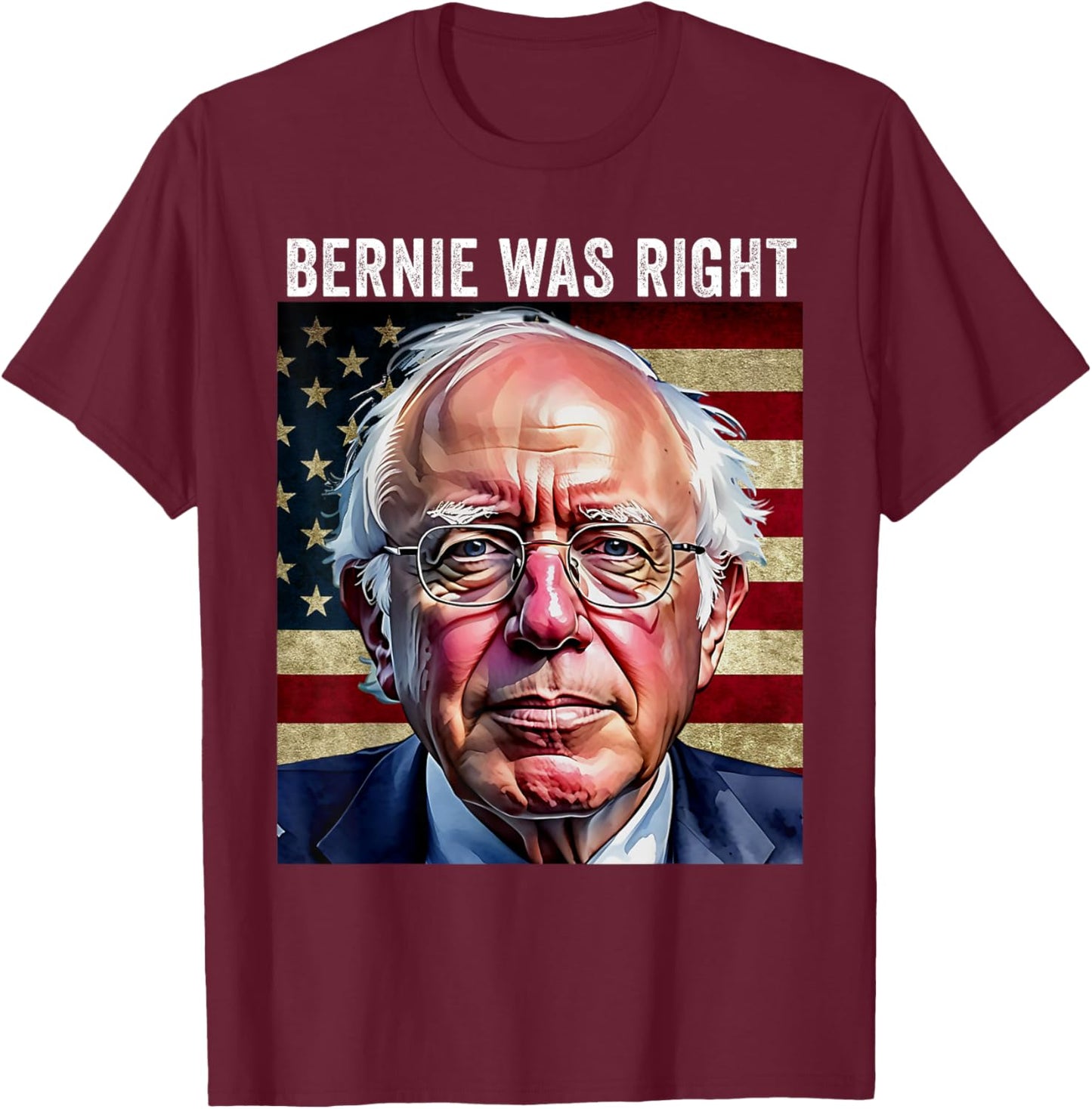 Bernie Sanders Bernie Was Right Indivisible No Kings Protest T-Shirt - T-Shirt | Maroon