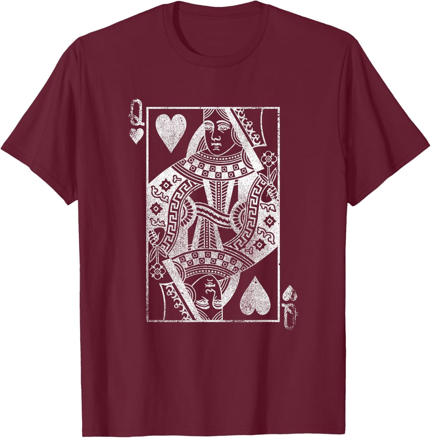 The Original Queen of Hearts (Vintage Design) T-Shirt - T-Shirt | Maroon