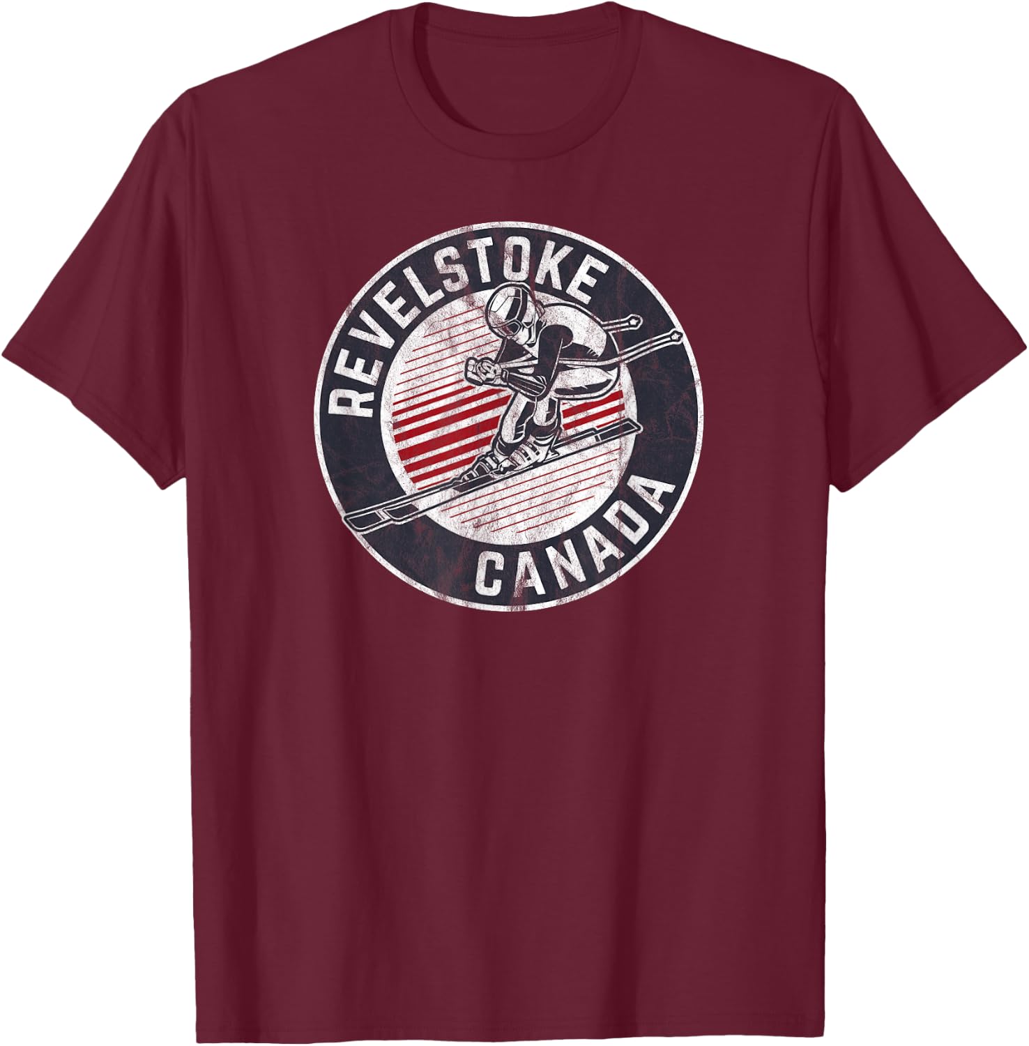 Revelstoke Canada Ski T-Shirt - T-Shirt | Maroon