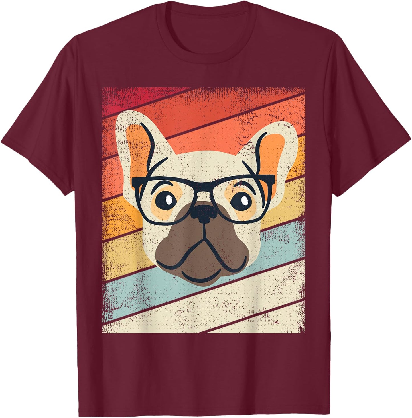 Vintage Dog Reading Glasses Retro Graphic Gift Kids, Youth T-Shirt - T-Shirt | Maroon