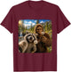 Funny Sasquatch Raccoon Dandelion Nature Lover Graphic T-Shirt - T-Shirt | Maroon