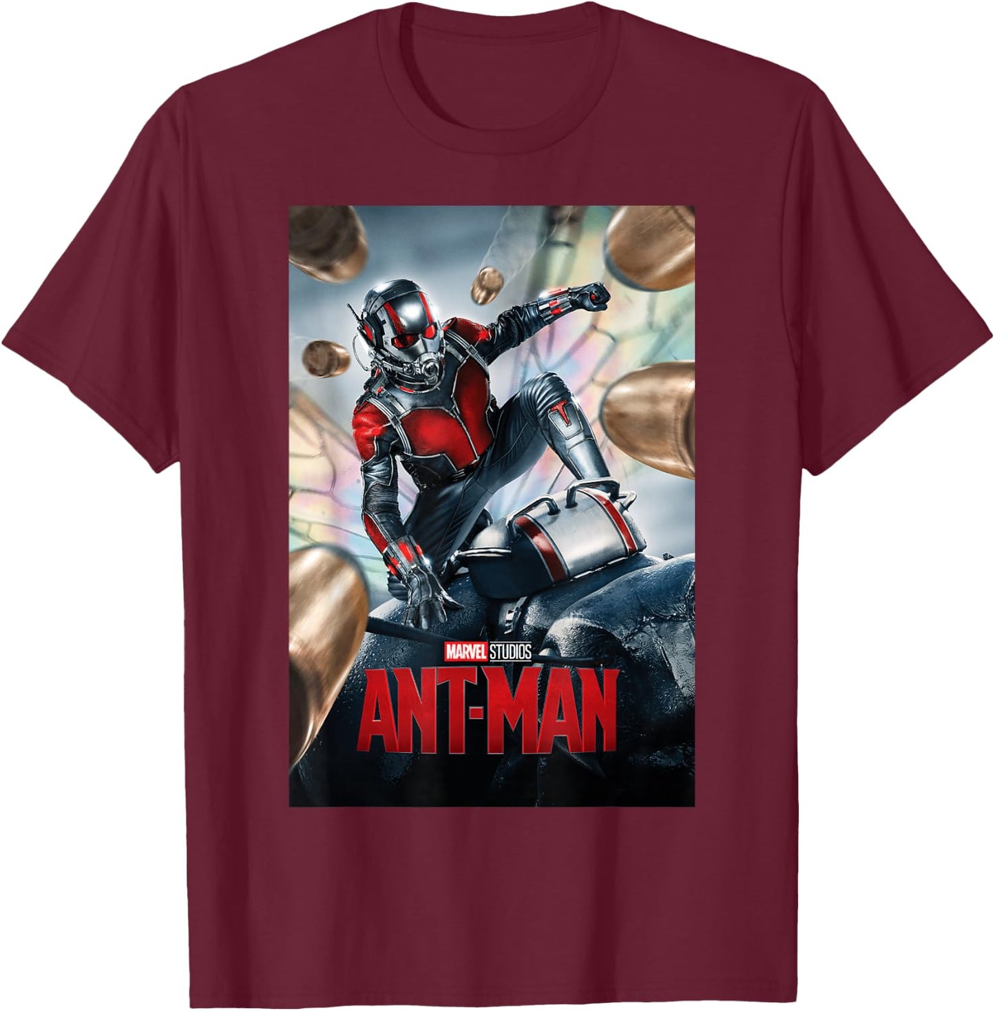 Marvel Studios Ant-Man Movie Poster T-Shirt - T-Shirt | Maroon
