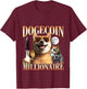 Doge Coin Millionaire - DOGE Coin To The Moon Designs T-Shirt - T-Shirt | Maroon