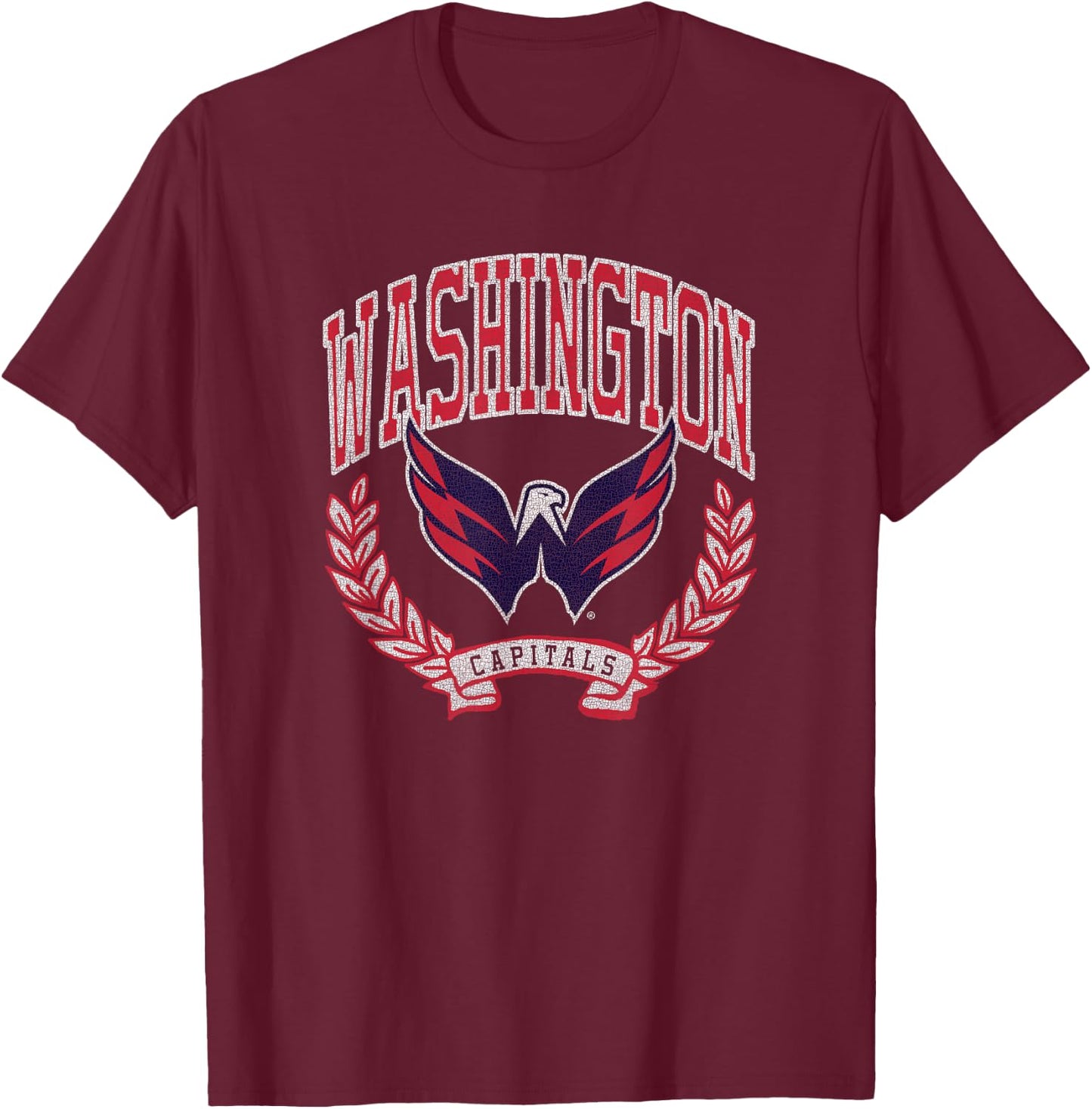 Washington Capitals Vintage Victory Dark Heather Licensed T-Shirt - T-Shirt | Maroon