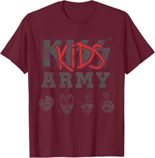 Kids KISS - KIDS Army T-Shirt - T-Shirt | Maroon