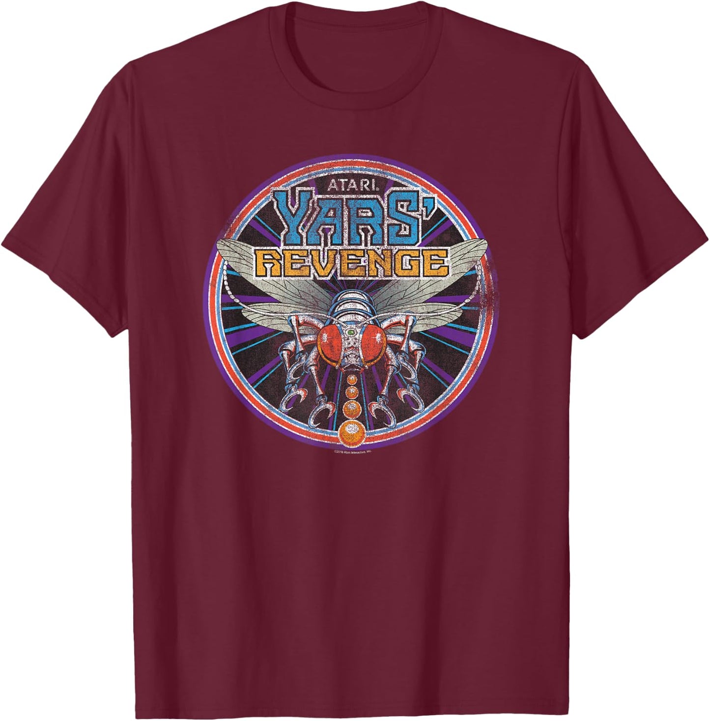 Atari Yars Revenge Arcade Video Game T-Shirt - T-Shirt | Maroon