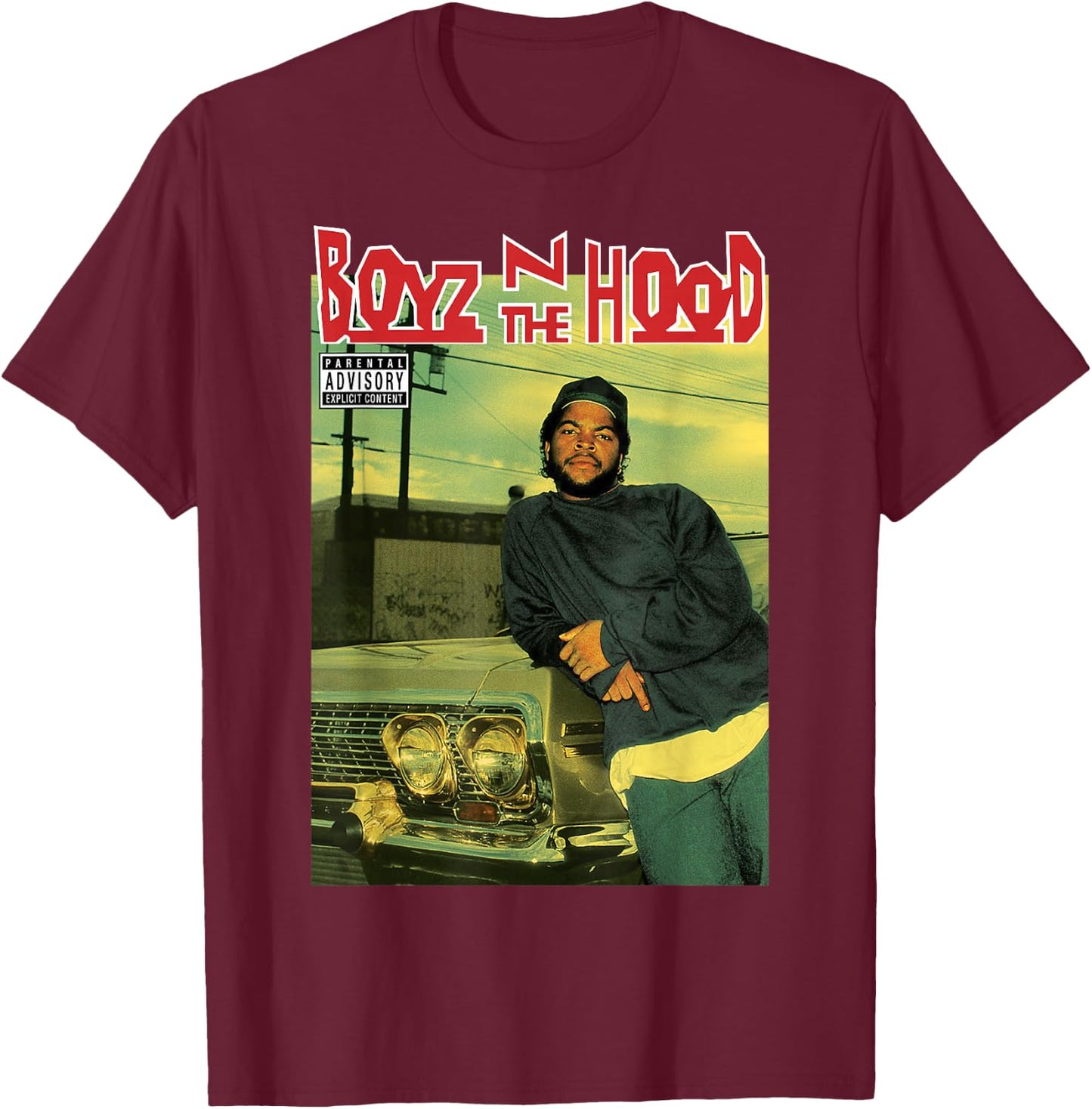 Boyz N The Hood Darrin Doughboy Album Cover Logo Small T-Shirt - T-Shirt | Maroon