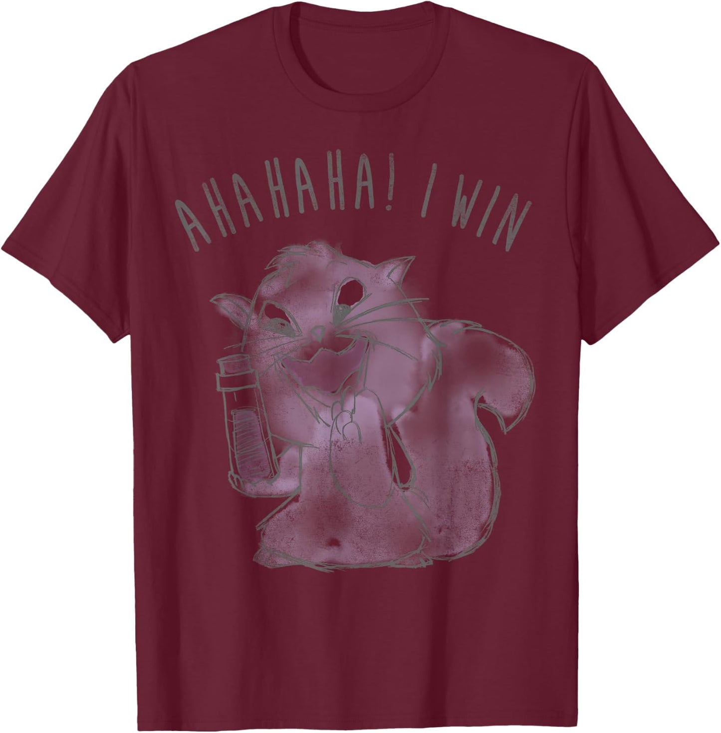 Disney Emperor's New Groove Yzma Cat Ahaha I Win T-Shirt - T-Shirt | Maroon