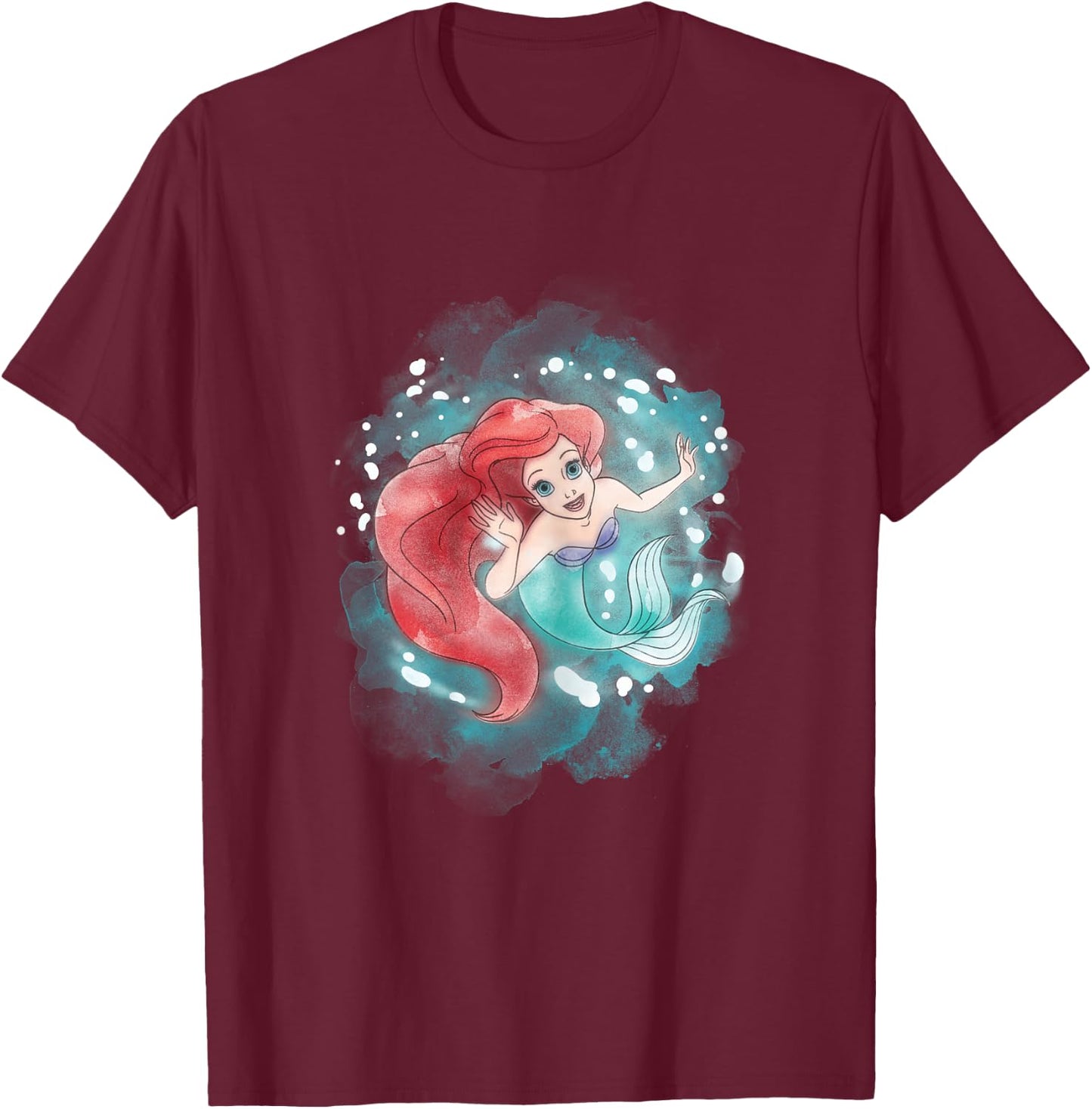 Disney Little Mermaid Ariel Graphic T-Shirt - T-Shirt | Maroon