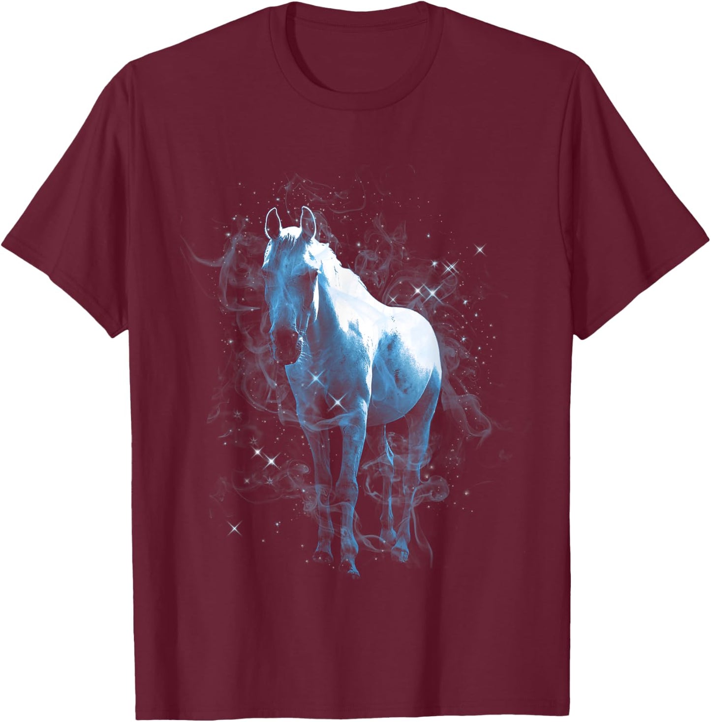 White Horse Shirt for Ladies - with Horses on Them T-Shirt - T-Shirt | Maroon