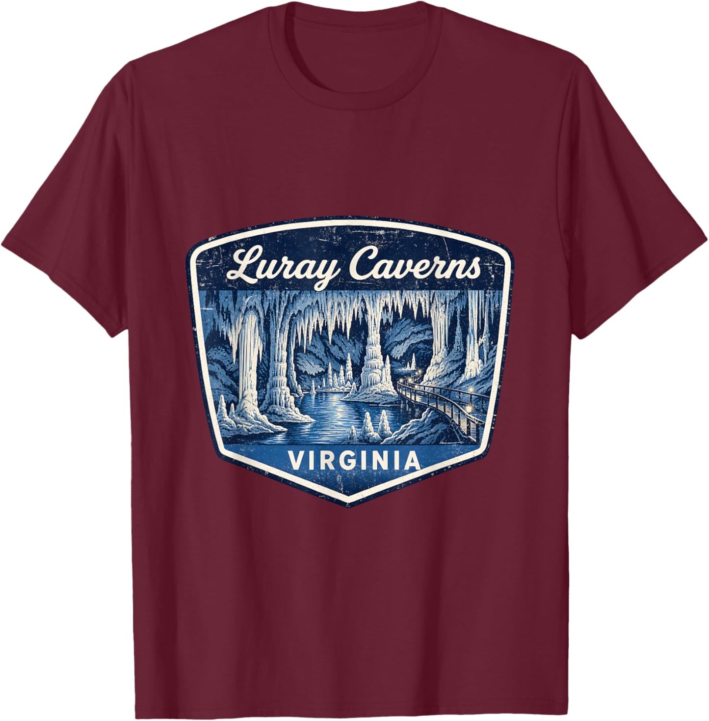 Luray Caverns Virginia Cave Tour Natural Wonder Travel T-Shirt - T-Shirt | Maroon