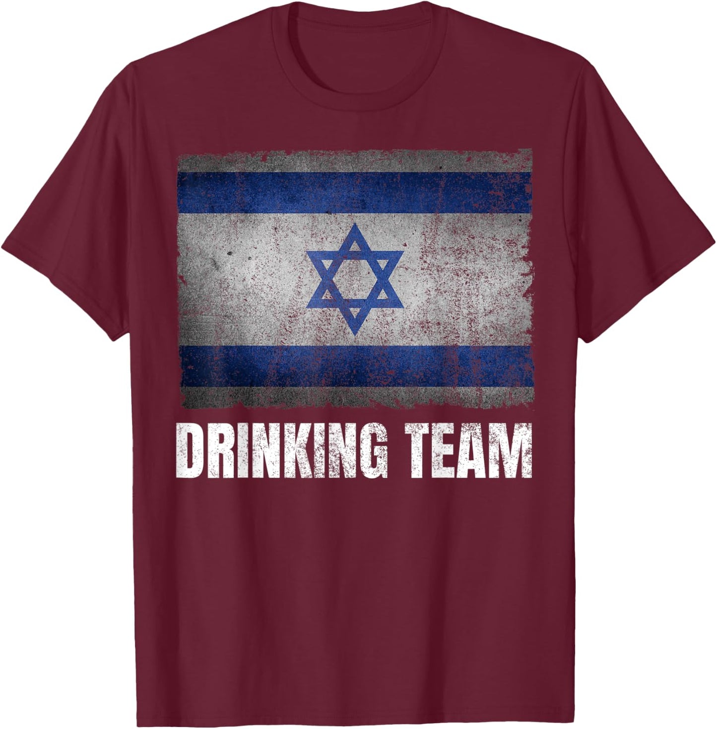 Israel Drinking Team Shirt Funny Jewish Gifts Israeli Flag T-Shirt - T-Shirt | Maroon