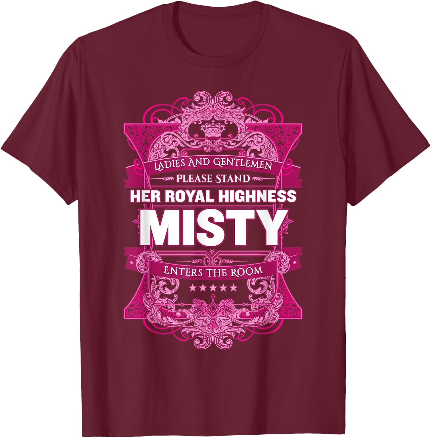 Misty First Name T-Shirt - T-Shirt | Maroon