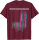 Metastatic Breast Cancer Awareness Flag Warrior T-Shirt - T-Shirt | Maroon