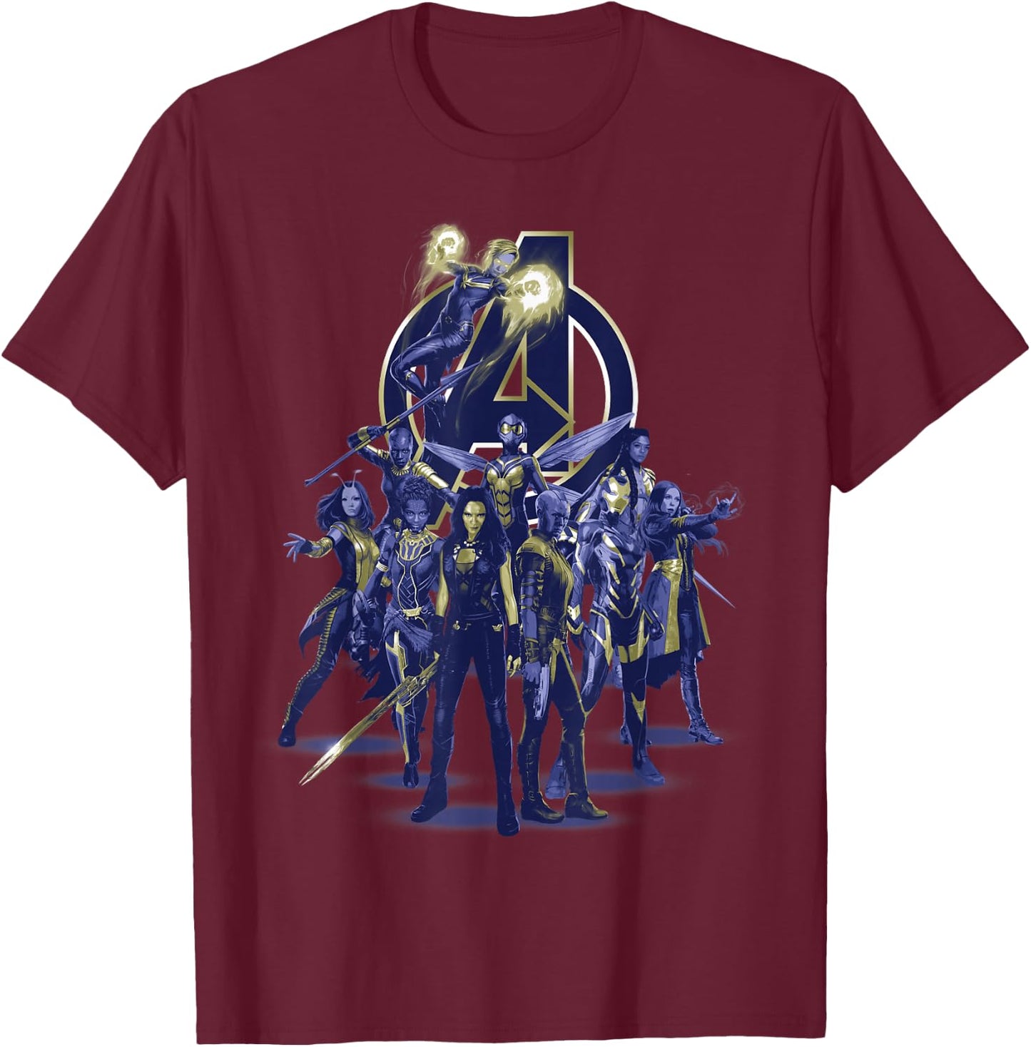 Marvel Avengers: Endgame Female Super Heroes T-Shirt - T-Shirt | Maroon