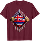 Hawaiian American Flag Shirt - Hawaii Flag Shirt Women Kids Men T-Shirt - T-Shirt | Maroon
