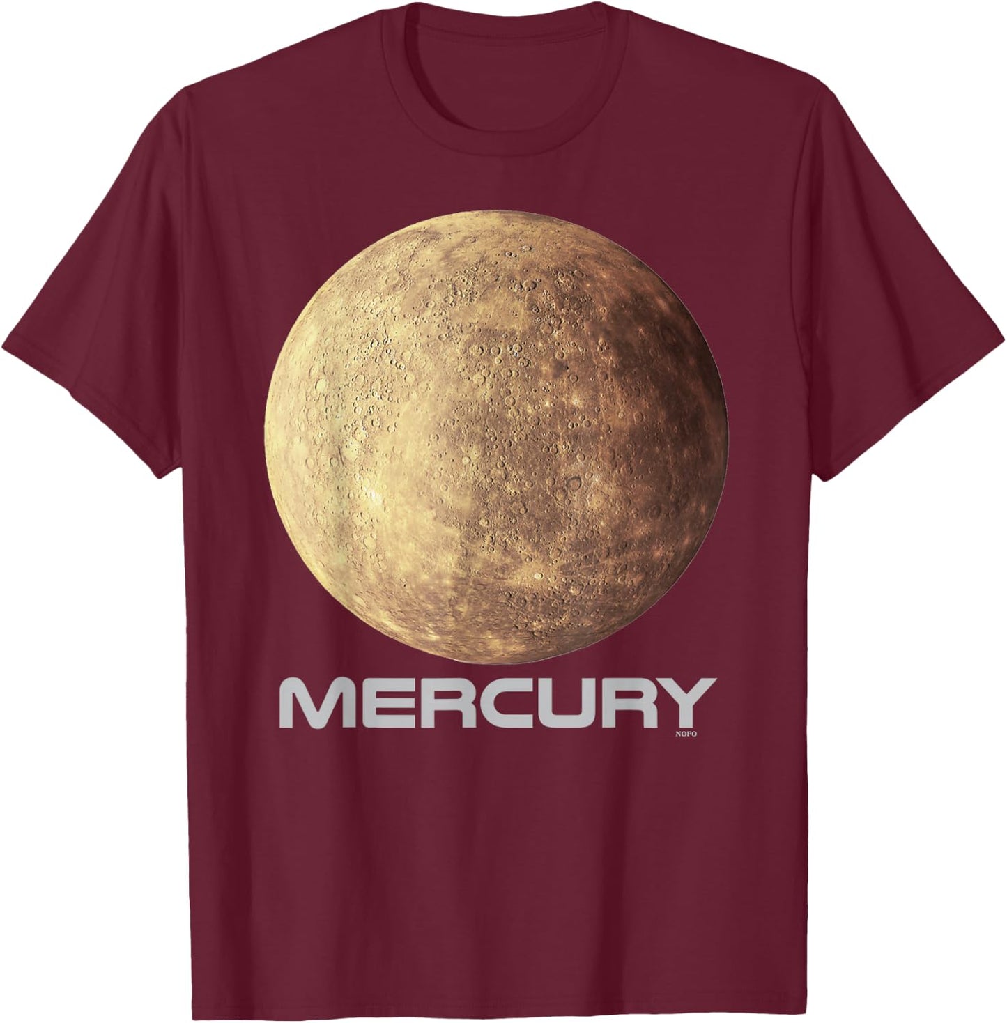 Mercury Shirt, Solar System Planet T-Shirt - T-Shirt | Maroon