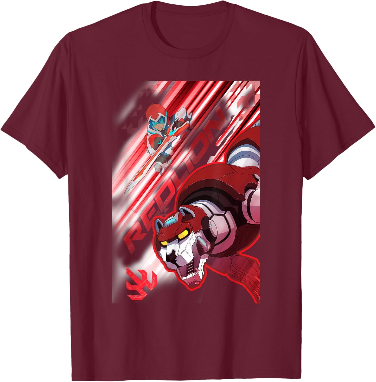 Voltron Legendary Defender Red Lion Keith T-Shirt - T-Shirt | Maroon