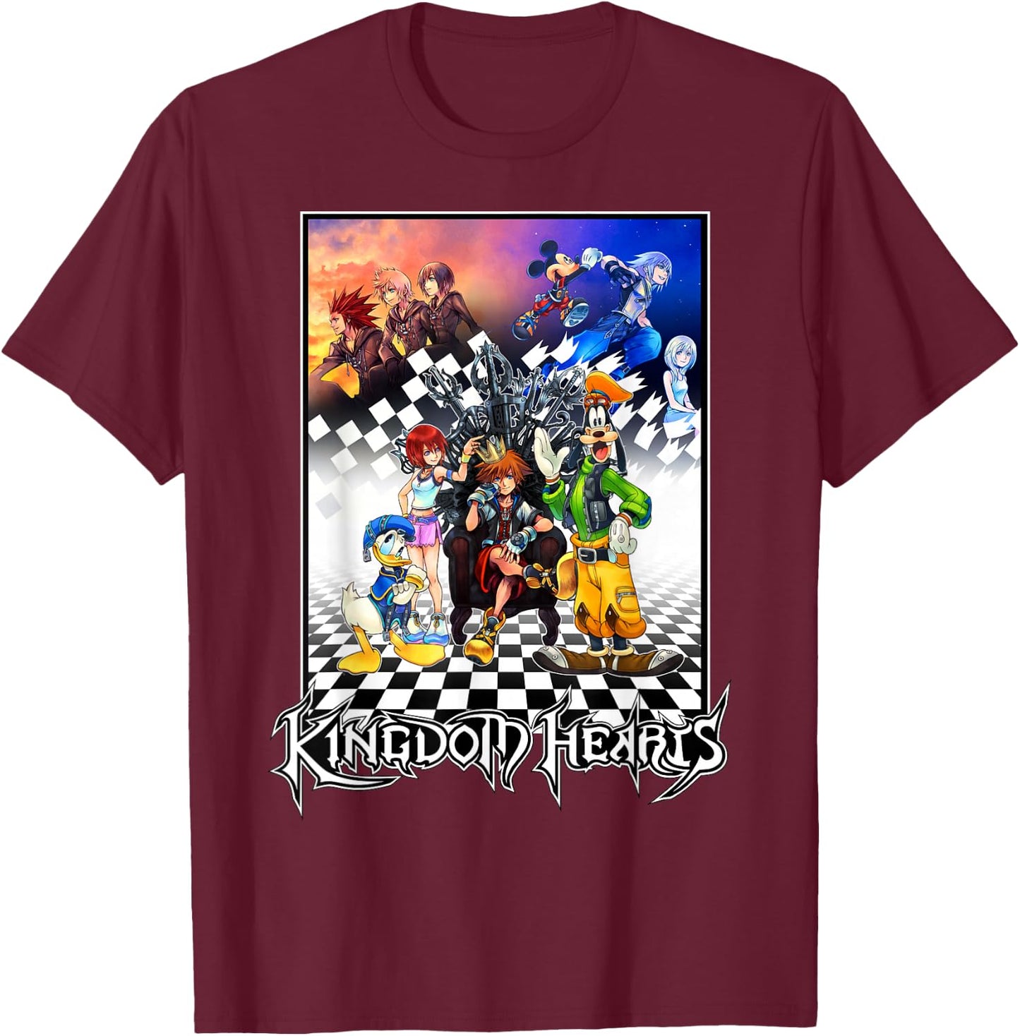 Disney - Kingdom Hearts Throne T-Shirt - T-Shirt | Maroon