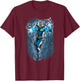 Justice League Black Lightning Bolts T-Shirt - T-Shirt | Maroon