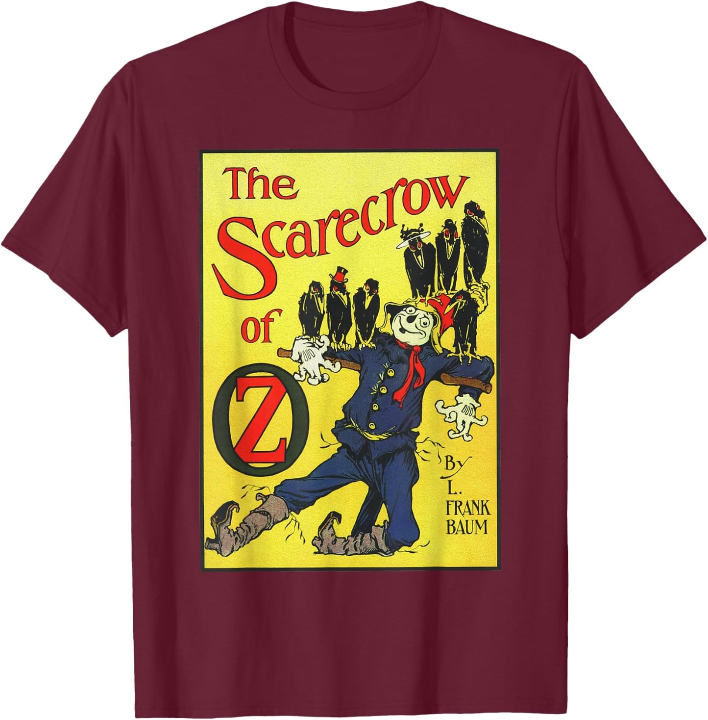 Retro Scarecrow Of OZ Shirt Art-Vintage The Wizard Of OZ T-Shirt - T-Shirt | Maroon