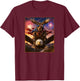 Moose on Bald Eagle American Flag Glasses USA T-Shirt - T-Shirt | Maroon