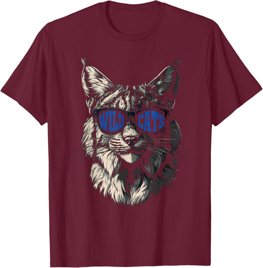 Classic Wildcats Name Styles | Cat's Lovers Animal Game Day T-Shirt - T-Shirt | Maroon