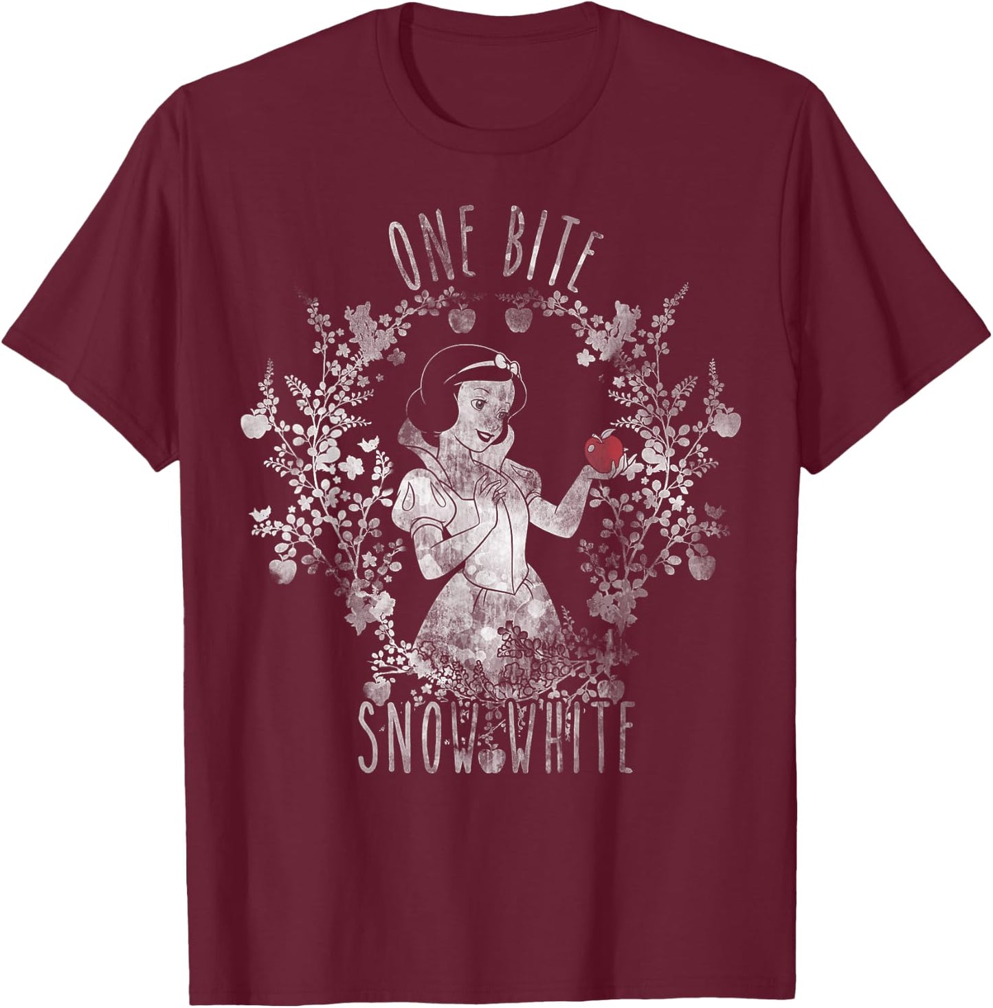 Disney Snow White One Apple Bite Graphic T-Shirt - T-Shirt | Maroon