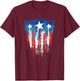 Marvel Captain America Flag T-Shirt - T-Shirt | Maroon