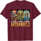 Saint Michael Catholic Archangels Biblical T-Shirt - T-Shirt | Maroon