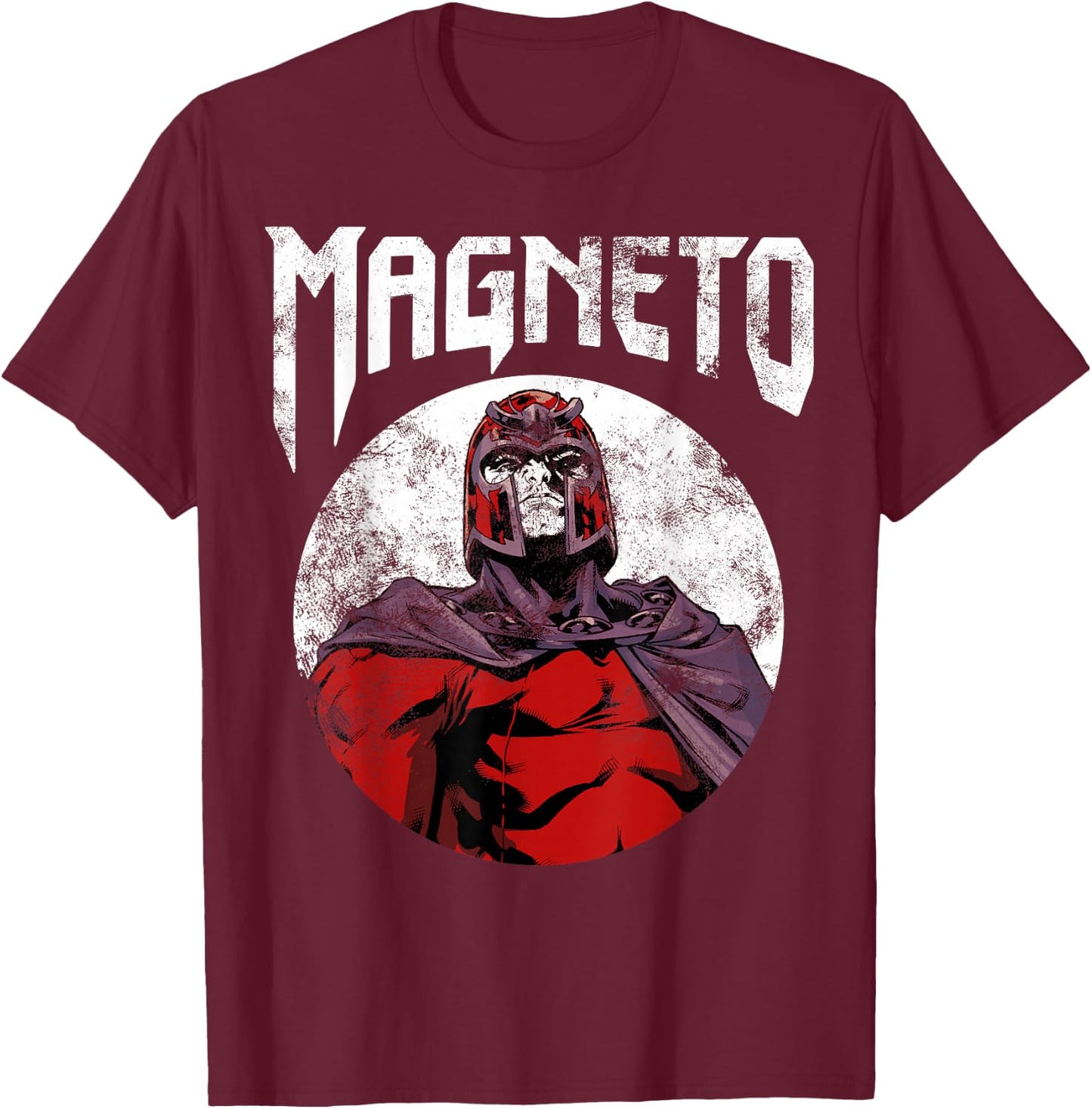 Marvel X-Men Magneto Classic Retro Rock Band Graphic T-Shirt - T-Shirt | Maroon