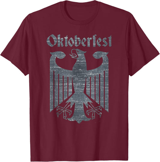 Oktoberfest Deutschland German Bundesadler Eagle Coat of Arm T-Shirt - T-Shirt | Maroon