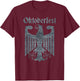 Oktoberfest Deutschland German Bundesadler Eagle Coat of Arm T-Shirt - T-Shirt | Maroon
