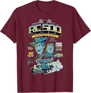 Disney Pixar Toy Story RC 500 Toybox Racing Circuit GP T-Shirt - T-Shirt | Maroon