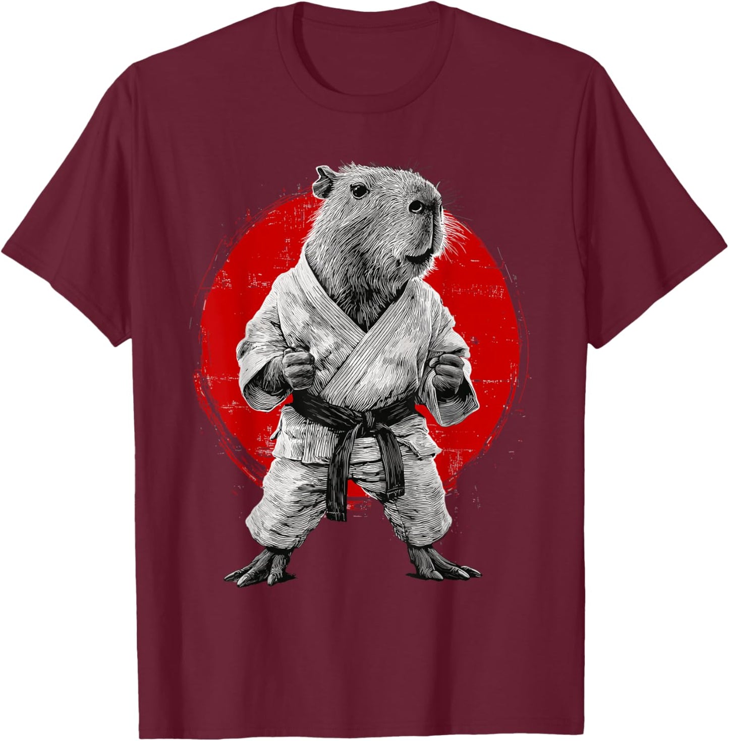 Karate & Judo | Japanese Martial Arts, Japan, Capybara T-Shirt - T-Shirt | Maroon