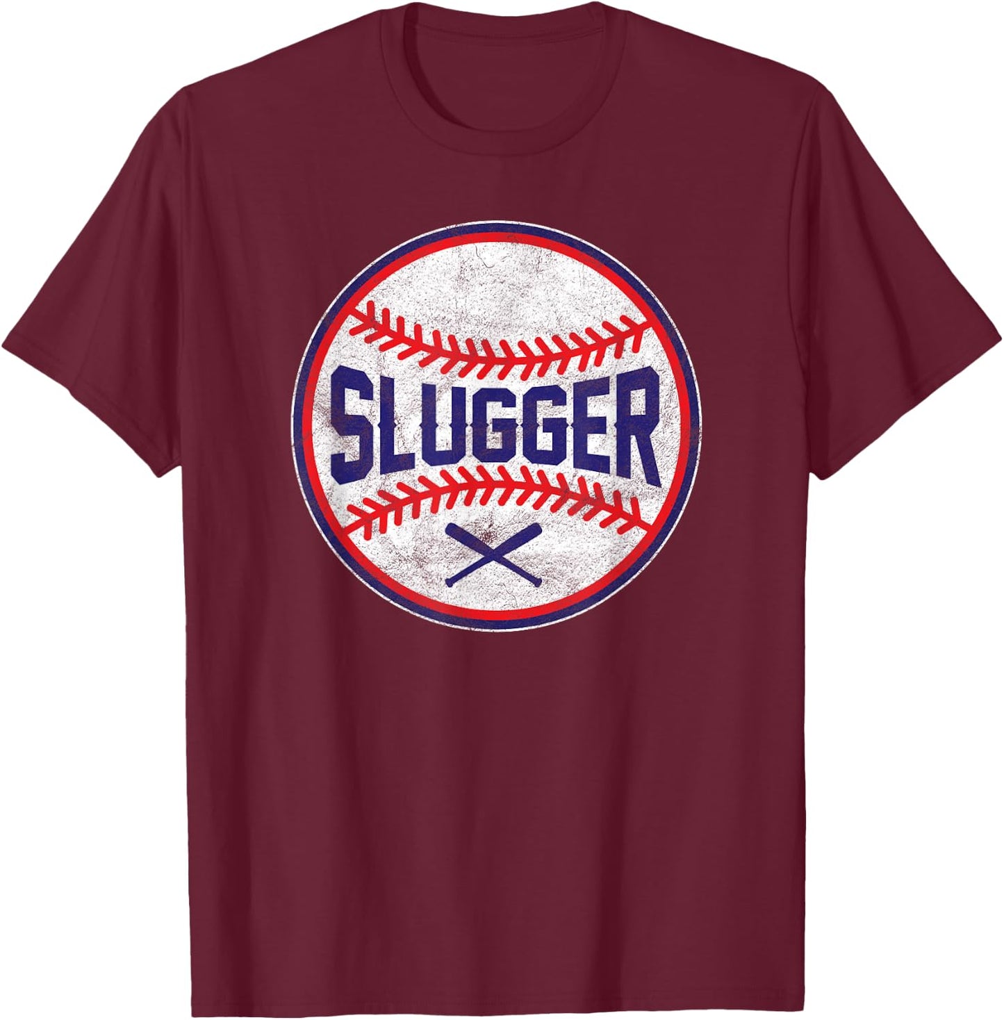 Slugger Baseball Positions Team Designer Shirts T-Shirt - T-Shirt | Maroon