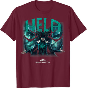 Marvel Thor Ragnarok Hela Deceiving Hands Reach Out T-Shirt - T-Shirt | Maroon