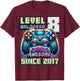 8th Birthday Boy Level 8 Gamer 8 Year Video Game Party T-Shirt - T-Shirt | Maroon