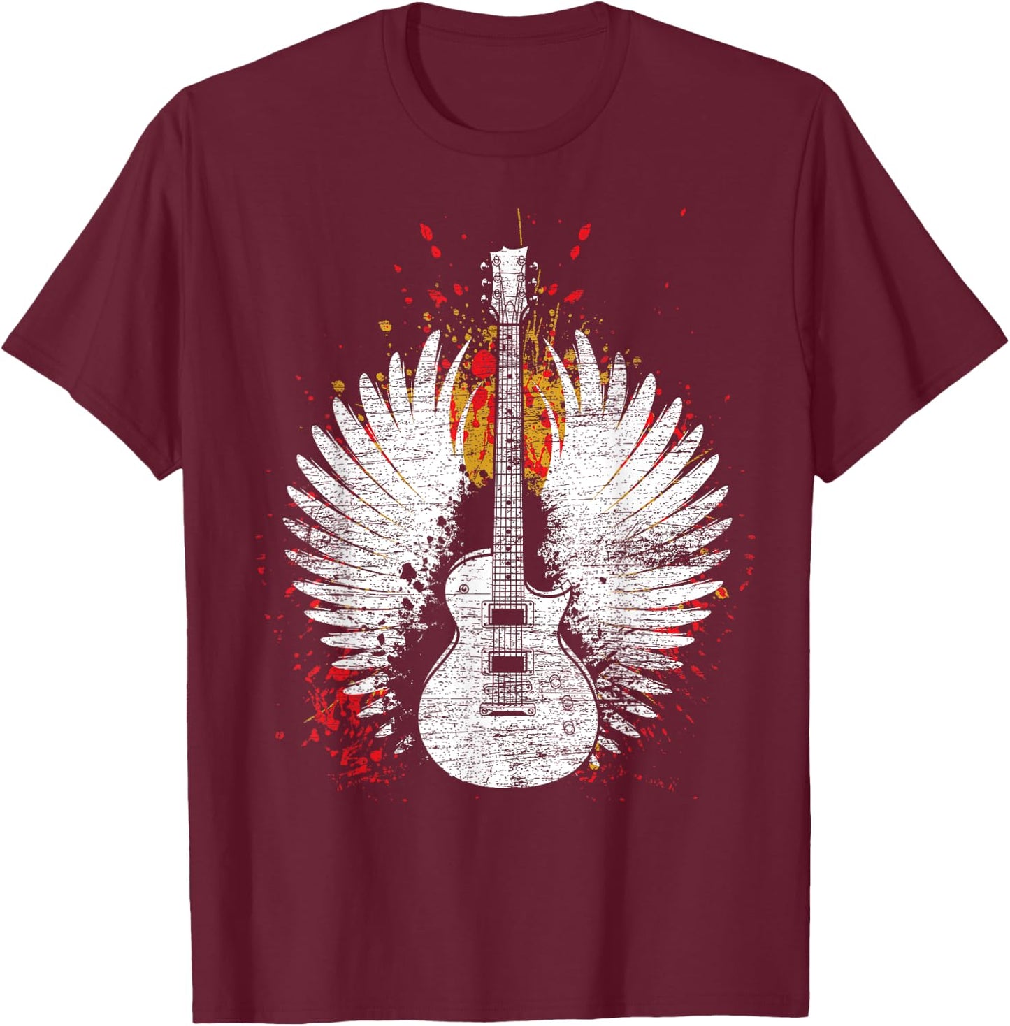 Vintage Guitar T-Shirt - T-Shirt | Maroon