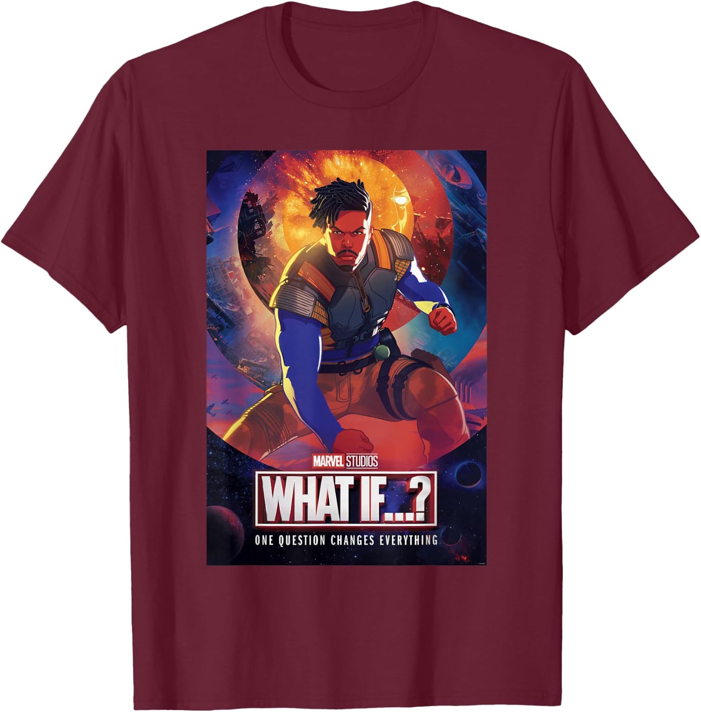 Marvel What IF...? Killmonger Comic Cover T-Shirt - T-Shirt | Maroon