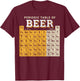 Periodic Table Of Beer Sketch T-Shirt - T-Shirt | Maroon