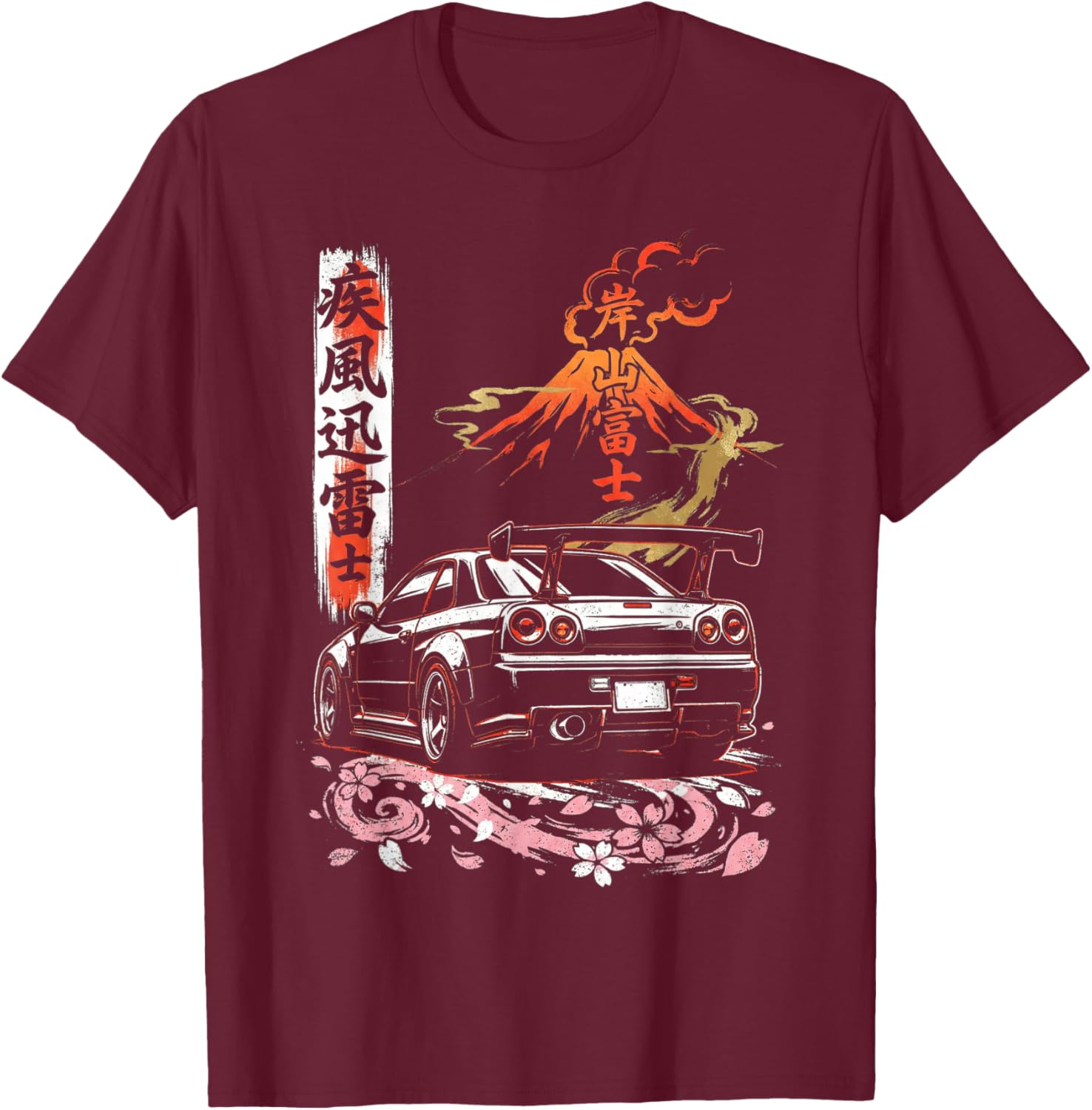 Cars Shirts Men JDM Drift Race Car Japan Domestic Market T-Shirt - T-Shirt | Maroon